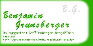 benjamin grunsberger business card